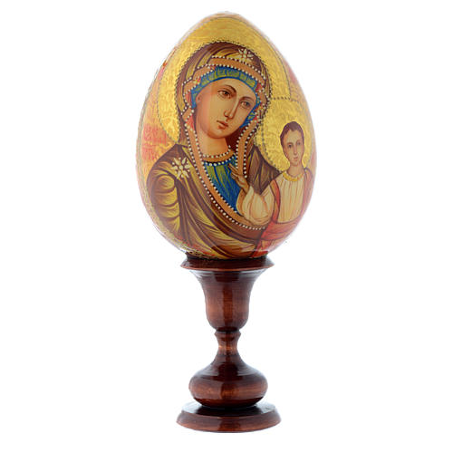 Russische Ei-Ikone, Gottesmutter von Kasan, HANDBEMALT 1