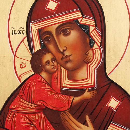 Russische Ikone Gottesmutter von Vladimir, Heiligen 16x21 cm 2