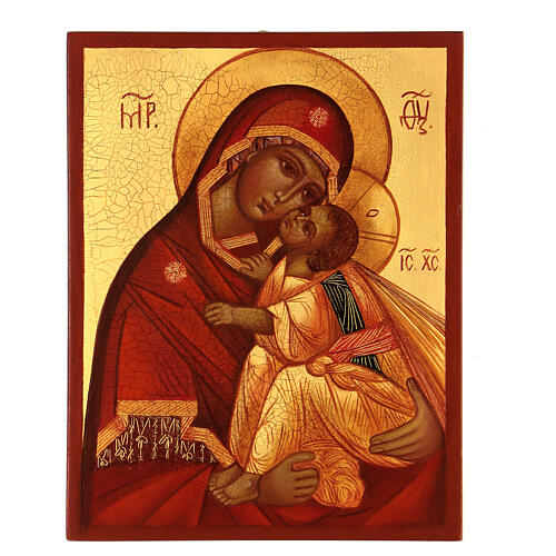 Madre di Dio "più onorabile" dipinta Russia 14x10 cm 1