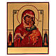 Russische Ikone Gottesmutter von Tolga, grüner Mantel s1