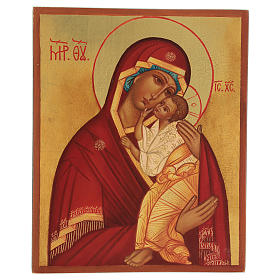 Gottesmutter von Jaroslav, russische Ikone, handgemalt, 14x10 cm