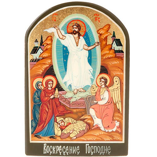Icona russa Resurrezione 6x9 cm 1