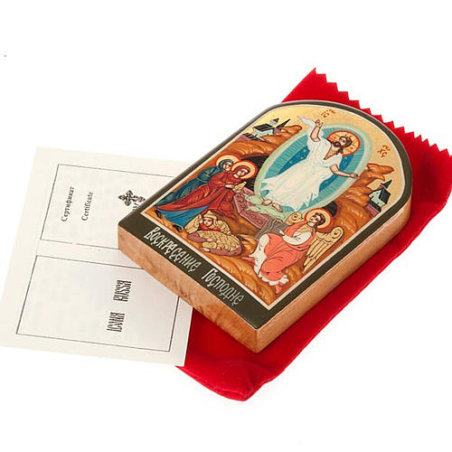 Icona russa Resurrezione 6x9 cm 2
