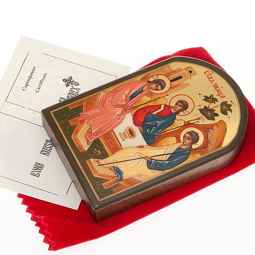 Icône russe sainte trinité, 6x9 cm 2