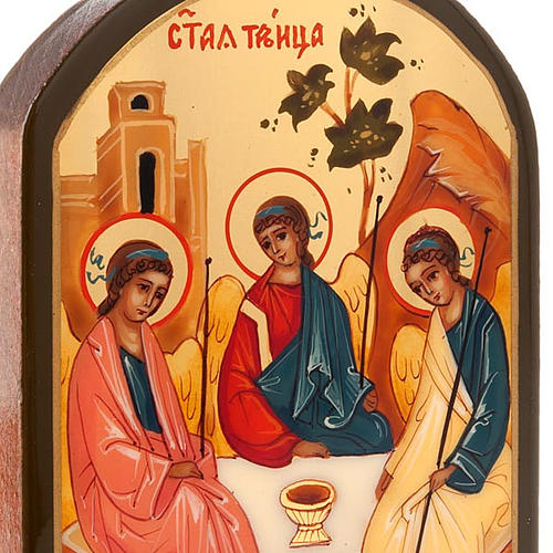 Icône russe sainte trinité, 6x9 cm 4