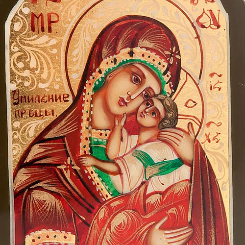 Russian icon, Mother of God of Yaroslavl 6x9cm 4