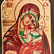 Russian icon, Mother of God of Yaroslavl 6x9cm s4