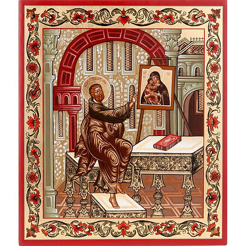 Russische Ikone der Heilige Lukas 26x31 cm 1