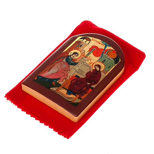 Icona russa Annunciazione 6x9 cm 3
