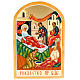 Russische Ikone Geburt von Maria handgemalt 6x9 cm s1