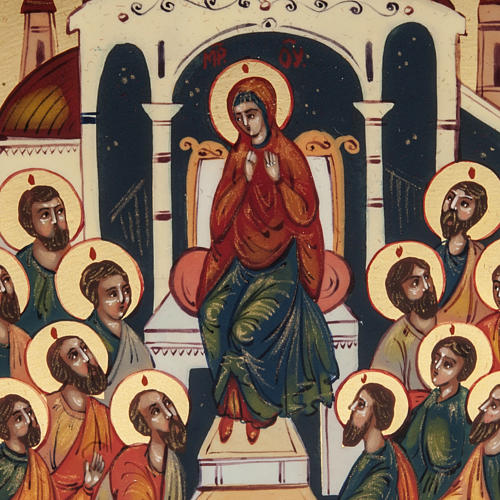 Russian hand painted icon, Pentecost 6x9cm 2