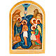 Ícono Ruso Bautismo de Jesús 6x9 pintado a mano s1