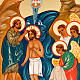 Ícono Ruso Bautismo de Jesús 6x9 pintado a mano s3