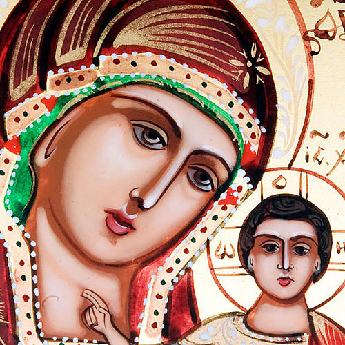 Ícono Sacro Virgen de Kazan 6x9 Rusia 3