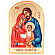 Icona Sacra Famiglia 6x9 Russia dipinta a mano s1