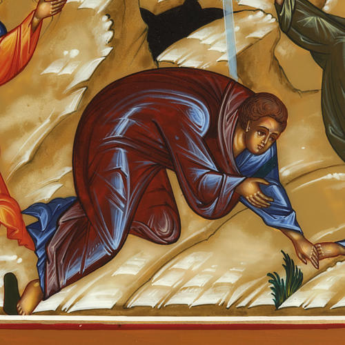 Icone Russe de la Transfiguration peine à la main 22x27cm 2