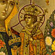 Icône russe Vierge aux fleurs peinte à main s5