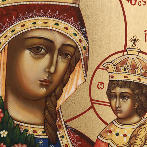 Icona russa Fiore Immarcescibile dipinta a mano 4