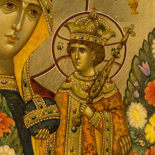 Icona russa Fiore Immarcescibile dipinta a mano 5