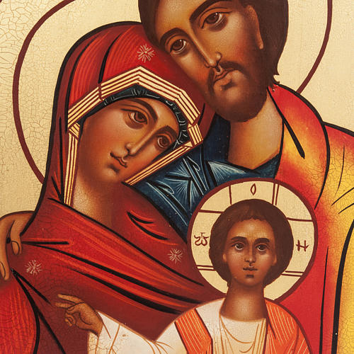 Russian painted icon, "Holy Family" 2