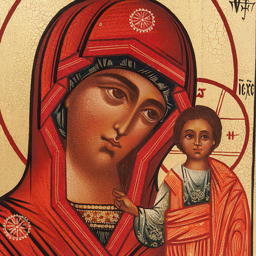 Russian painted icon, "Virgin of Kazan" 2