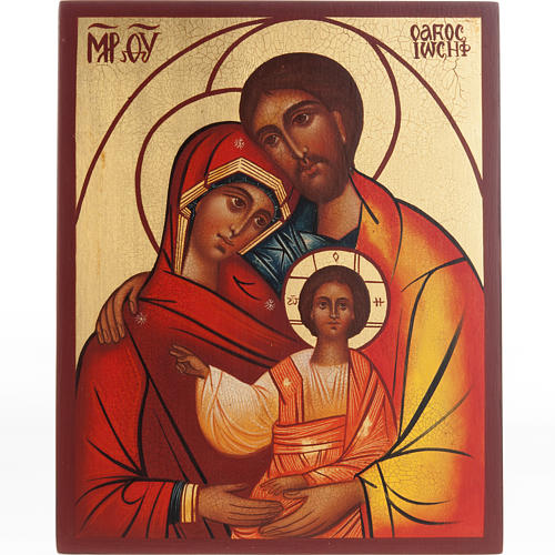 Russische handgemalte Ikone Heilige Familie 1