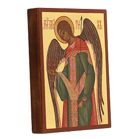 Icona russa dipinta Arcangelo Gabriele 14x10 cm