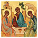 Russian painted icon, Rublev's Trinity 14x10 cm s2