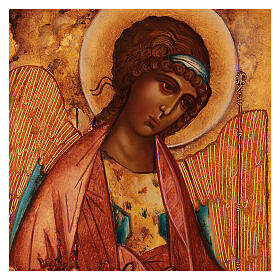 Icona russa dipinta "Arcangelo San Michele" Rublev 14x10 cm