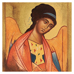 Ícone russo pintado São Miguel Arcanjo Rublev 14x10 cm