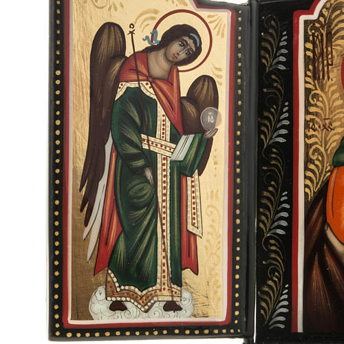 Russische Ikone Triptychon Gottesmutter der Zärtlichkeit 4