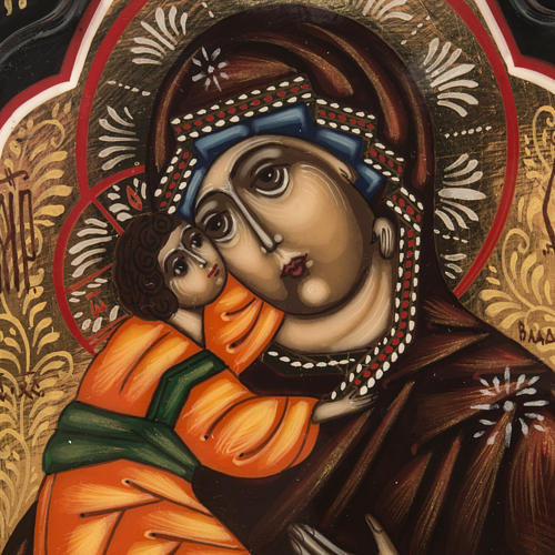 Trittico russo Mstjora Madonna della Tenerezza 17,5x21 2