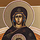 Ícono Rusia pintada Virgen en el Trono 27x22 s3