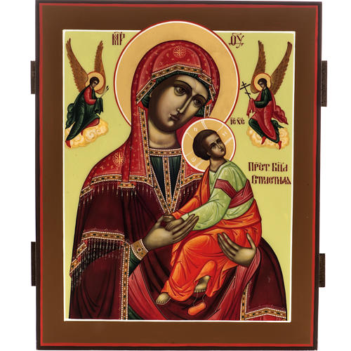Russische Ikone Madonna der Passion 27x22 cm 1