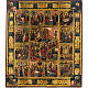Russian icon, Twelve Great Feasts, hand painted s1