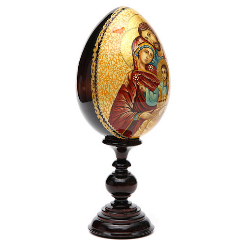 Uovo Icona Russia Sacra Famiglia DIPINTO A MANO 4
