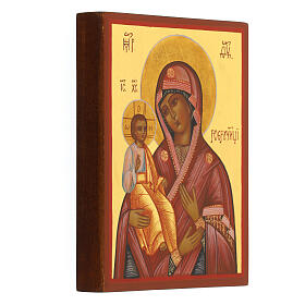 Ícono rusa Virgen de las tres manos 14x10 cm