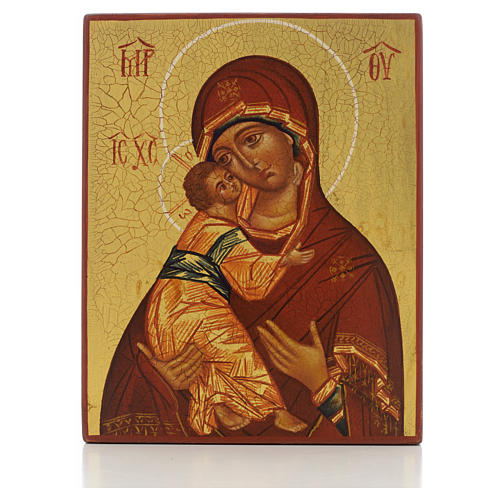 Ícone russo Nossa Senhora de Vladimir de Rublev 1