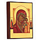 Russische handgemalte Ikone Gottesmutter von Kasan 14x10 cm s3