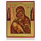 Icona russa Madonna di Vladimir con 2 santi s1
