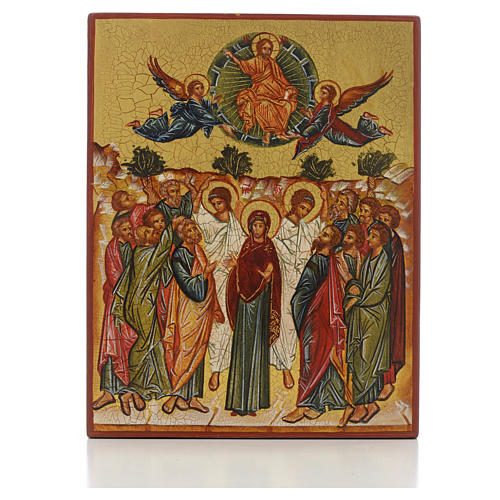 Russian icon, Assumption of Mary 14x11cm 1