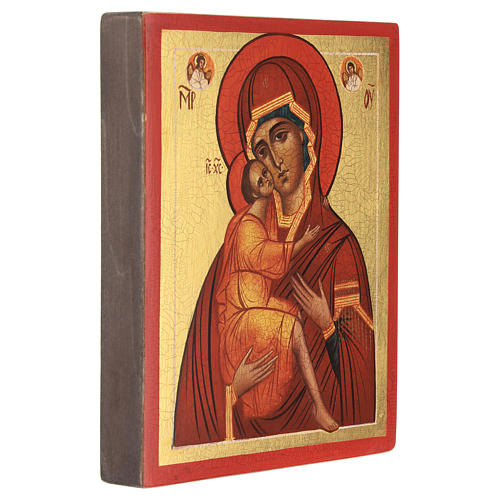 Russische Ikone Gottesmutter von Belosersk, 14x10 cm 3