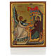 Icono ruso pintado Anunciación borde alto s1