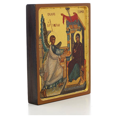 Russian icon, Annunciation with thick frame 2