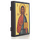 Icona russa dipinta Cristo Pantocratico 21x17 cm s2