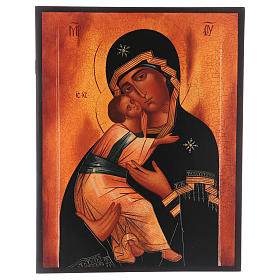 Icone Russia dipinte: Icona russa Madonna di Vladimir 28x22 cm