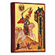 Russian painted icon, Saint George measuring 14x10 cm s3