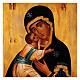 Icona russa Madonna di Vladimir 14x10 cm s2