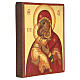 Icono ruso Virgen de Vladimir pintado capa roja 14x10 cm s3