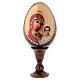 Russische Ei-Ikone, Gottesmutter von Kasan, Decoupage, Gesamthöhe 13 cm s1